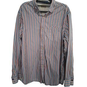 Tommy Bahama Shirt M/L Multi-colored Striped Long Sleeve Top Casual Travel